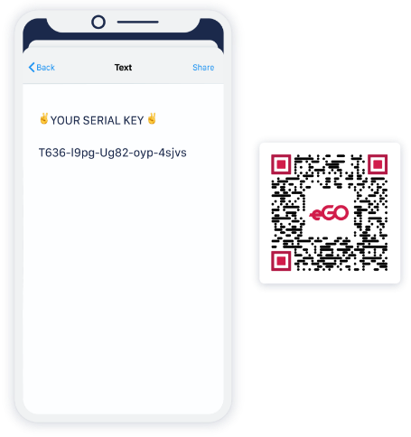 Plain Text QR Code example that displays a game cheat code